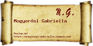 Mogyorósi Gabriella névjegykártya