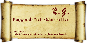 Mogyorósi Gabriella névjegykártya
