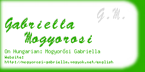 gabriella mogyorosi business card