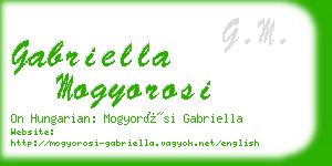 gabriella mogyorosi business card